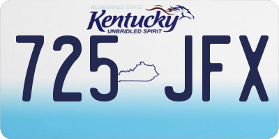 KY license plate 725JFX