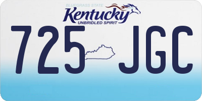KY license plate 725JGC