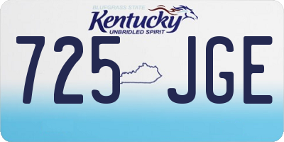 KY license plate 725JGE