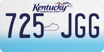 KY license plate 725JGG