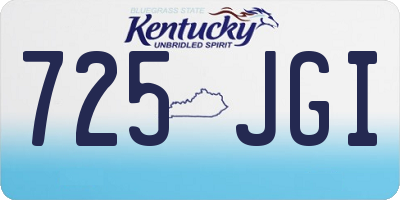 KY license plate 725JGI