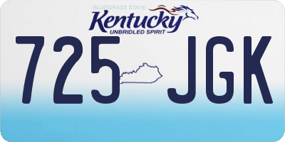 KY license plate 725JGK