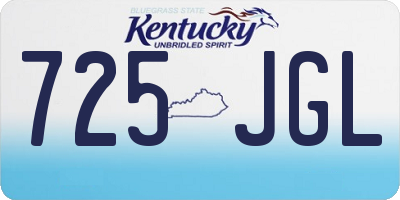 KY license plate 725JGL