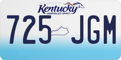 KY license plate 725JGM