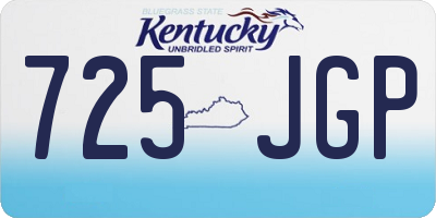 KY license plate 725JGP