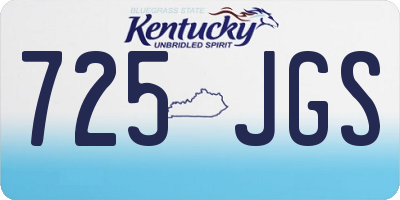 KY license plate 725JGS