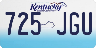 KY license plate 725JGU