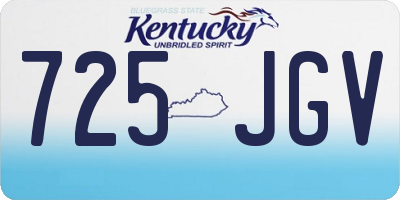 KY license plate 725JGV