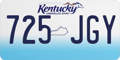 KY license plate 725JGY
