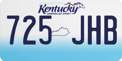 KY license plate 725JHB