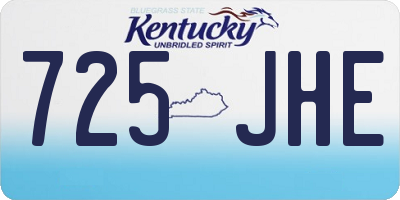 KY license plate 725JHE
