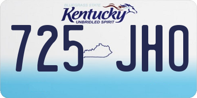 KY license plate 725JHO