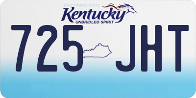 KY license plate 725JHT