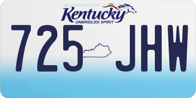 KY license plate 725JHW