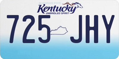 KY license plate 725JHY