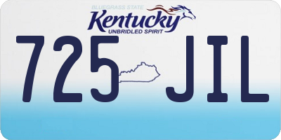 KY license plate 725JIL