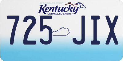 KY license plate 725JIX