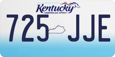 KY license plate 725JJE