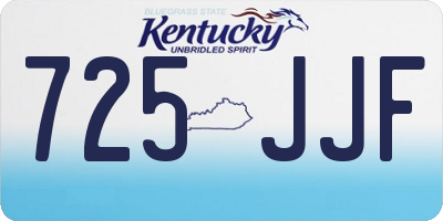 KY license plate 725JJF