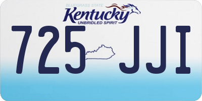 KY license plate 725JJI