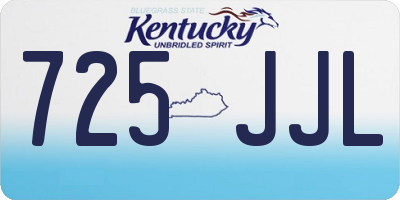 KY license plate 725JJL