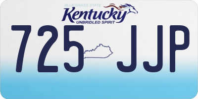 KY license plate 725JJP