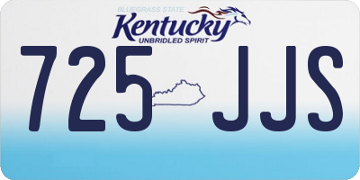 KY license plate 725JJS