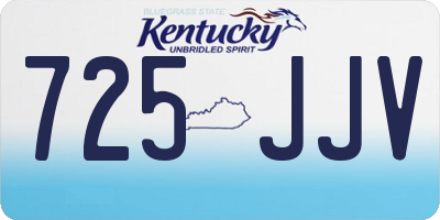 KY license plate 725JJV