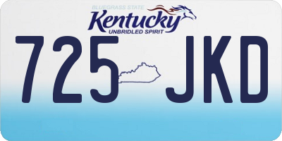 KY license plate 725JKD