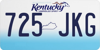 KY license plate 725JKG