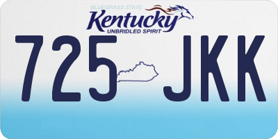 KY license plate 725JKK