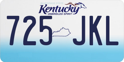 KY license plate 725JKL