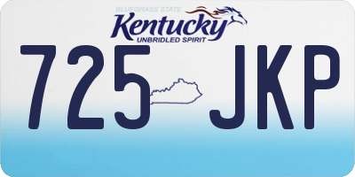 KY license plate 725JKP