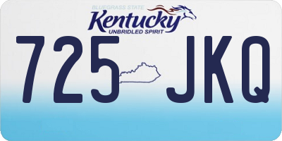 KY license plate 725JKQ