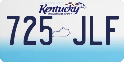 KY license plate 725JLF