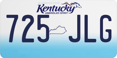 KY license plate 725JLG