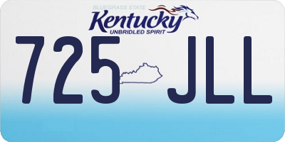KY license plate 725JLL