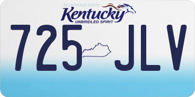 KY license plate 725JLV