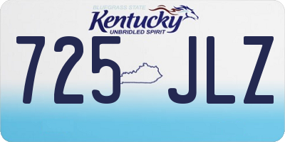 KY license plate 725JLZ