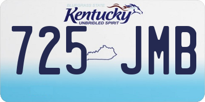 KY license plate 725JMB