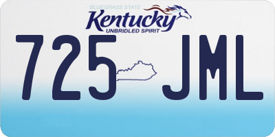 KY license plate 725JML