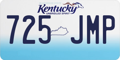 KY license plate 725JMP