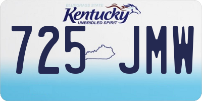 KY license plate 725JMW