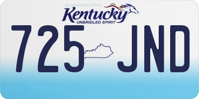 KY license plate 725JND
