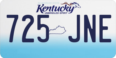 KY license plate 725JNE