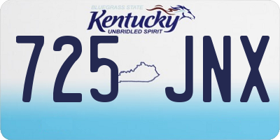 KY license plate 725JNX