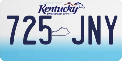 KY license plate 725JNY