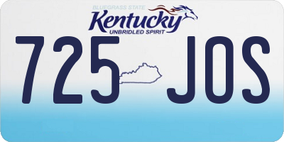 KY license plate 725JOS