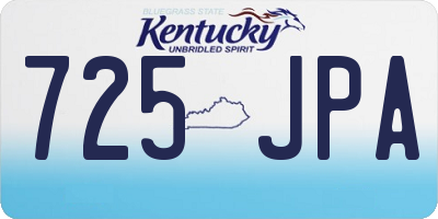 KY license plate 725JPA