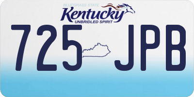 KY license plate 725JPB